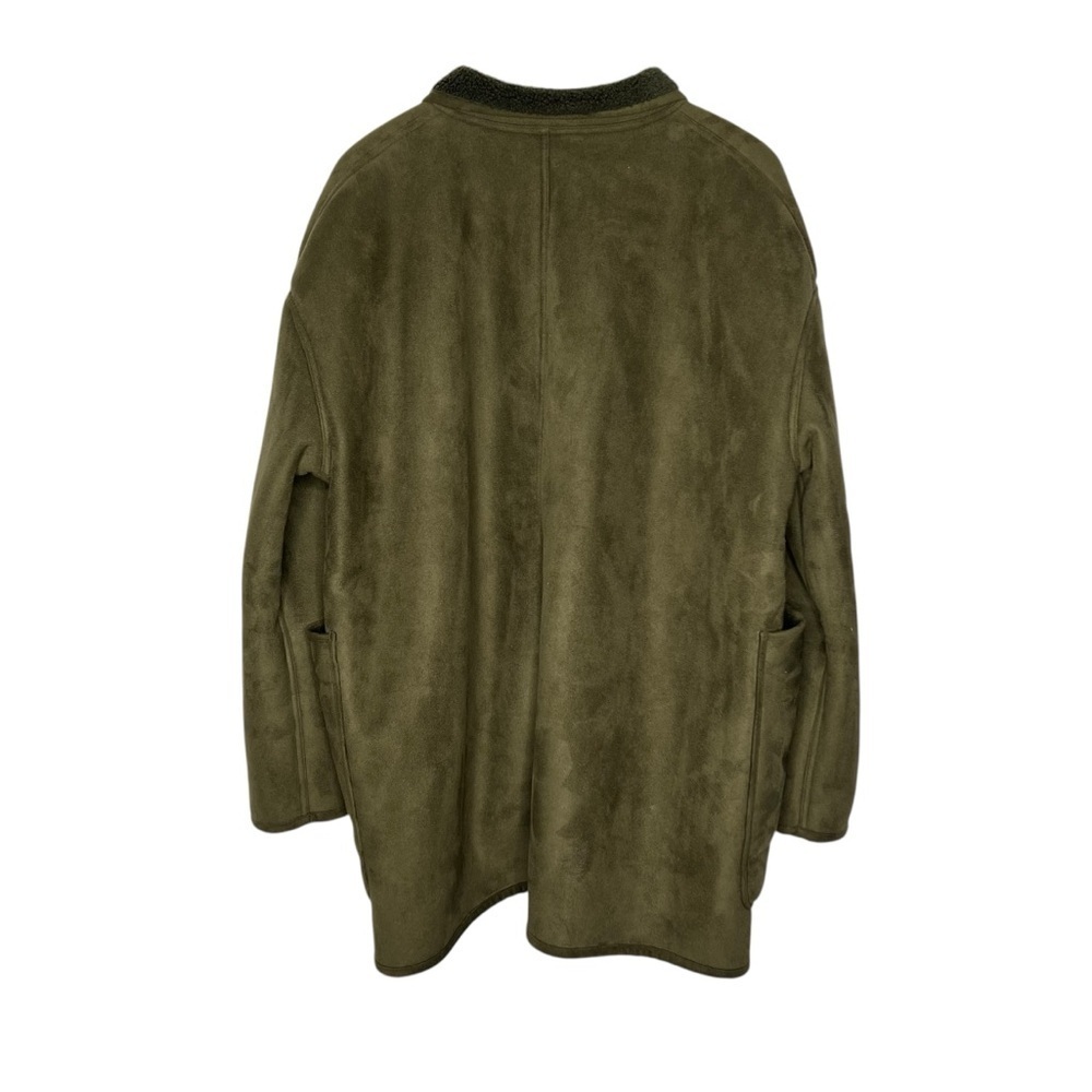 SPANX Reversible Faux Suede and Fleece Jacket Utility Green Size 2X - Picture 5 of 13